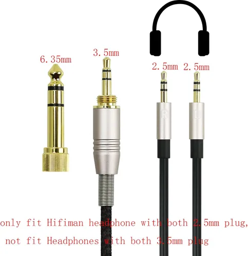 Miniatura 2 de Cable de repuesto compatible con Hifiman HE400S, HE-400I, HE-400i (puerto doble de 0.098 in), HE560, HE-350, HE1000, HE1000 V2 auriculares de 0.138