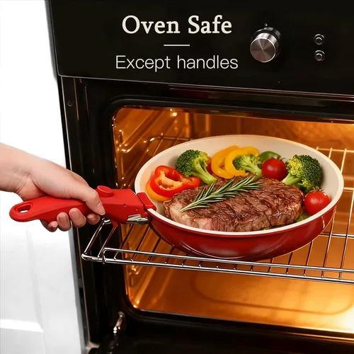Miniatura 4 de GiPP Juego de 5 piezas de ollas y sartenes antiadherentes, juego de utensilios de cocina antiadherentes con mango desmontable, ollas de cerámica