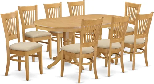 Miniatura 17 de East West Furniture VANC5-ESP-C - Juego de mesa de comedor de 5 piezas para 4 personas, incluye una mesa de cocina ovalada con hojas de mariposa y 4