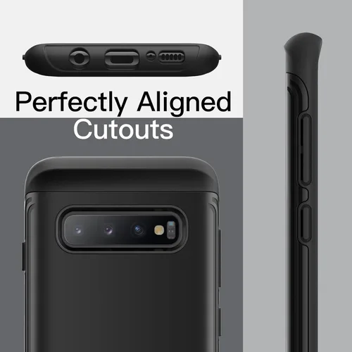 Miniatura 6 de JETech Funda resistente a prueba de golpes para Samsung Galaxy S10, funda protectora resistente de doble capa con absorción de golpes (negro)