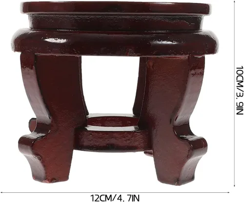 Miniatura 4 de BESTOYARD Base de maceta de madera asiática Soporte de jarrón de madera Soporte para plantas de madera Maceta de madera Plantas suculentas