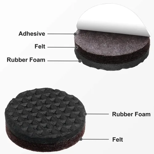 Miniatura 2 de Yelanon Almohadillas Antideslizantes para Muebles - 36 piezas de 1'' Agarraderas Antideslizantes para Patas de Muebles Pies de Goma Autoadhesivos