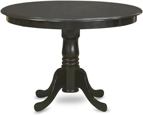 Miniatura 3 de East West Furniture HLBO3-CAP-W Juego de mesa de comedor moderno de 3 piezas contiene una mesa redonda de madera con pedestal y 2 sillas de comedor