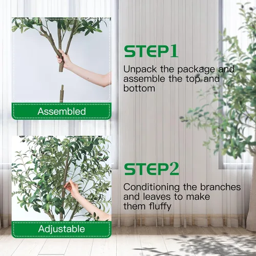Miniatura 4 de Árbol de olivo artificial, planta de olivo sintético de 4.9 pies con maceta negra, árbol grande de seda sintética en maceta, planta de olivo