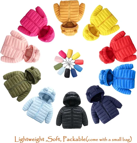 Miniatura 4 de CECORC Toddler Winter Coats Lightweight Puffer Jacket for Baby Infant kids, 6-12 Month,12-18 Month, 2t,3t,4t
