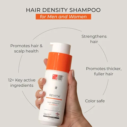 Miniatura 2 de DS Labs Revita Shampoo & Dandrene, paquete de champú anticaspa, apoya la densidad del cabello y la salud del cuero cabelludo, fortalecimiento