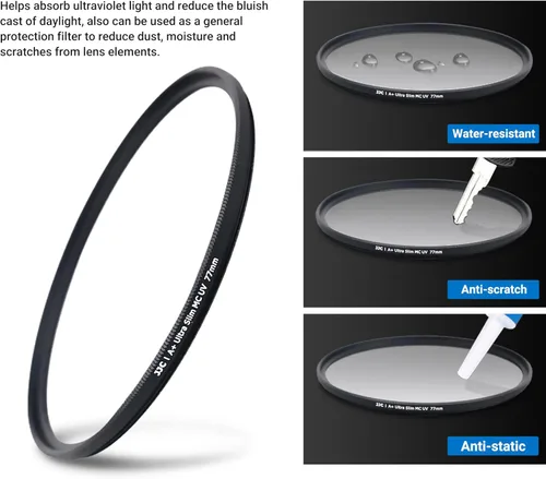 Miniatura 4 de JJC Filtro UV Protector de Lente Multi-Revestido de 40,5mm para Sony ZV1F ZV-1F ZV-E10 II ZVE10 ZV-E1 ZVE1 A6000 A6100 A6300 A6400 A6500 A6700 A5100