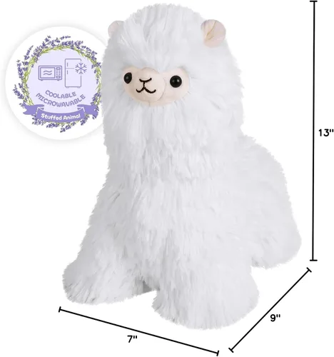 Miniatura 9 de SuzziPals - Animales de peluche de llama, almohadillas térmicas para microondas, peluches para calmar y relajar de alpaca, para aliviar el estrés
