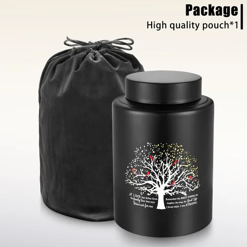 Miniatura 6 de SOITIS Urna mediana de hasta 140 libras para cenizas humanas adultas, urna decorativa de acero inoxidable de 7.3 pulgadas, árbol de la vida