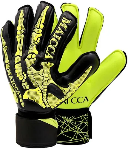 Miniatura 7 de Guantes de portero de fútbol para jóvenes adultos, talla 7-10, guantes de portería de fútbol con protección de dedos, palma de látex y pulsera