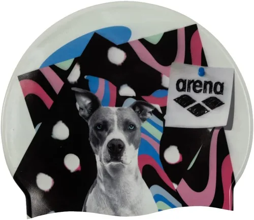 Miniatura 5 de Arena Gorra de natación de silicona elástica unisex HD para adultos, equipo de natación suave y elástico para piscina