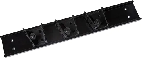 Miniatura 11 de Restaurantware Soporte para trapeador de 17.7 pulgadas, plástico negro, 3 ranuras personalizables, tornillos incluidos