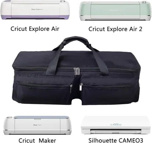 Miniatura 5 de Bolsa de transporte compatible con Cricut Explore Air y Maker, bolsa impermeable compatible con Cricut Explore Air y suministros (negro, 1 bolsa)