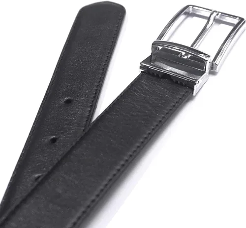 Miniatura 9 de Cinturón reversible para hombre, cinturón de cuero negro y marrón para pantalones de vestir