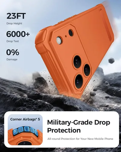 Miniatura 7 de ASAFCASE Funda magnética para iPhone 17 Pro Max, soporte integrado, compatible con MagSafe, protección contra caídas de grado militar, botón