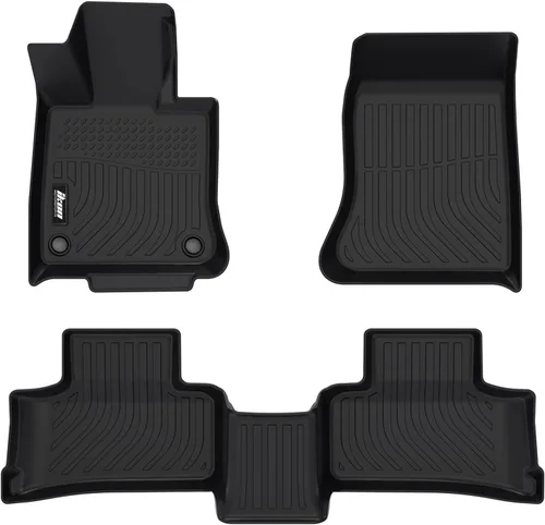 Miniatura 32 de FREEMOTOR802 Compatible con Ford Maverick 2.5L híbrido 2022-2025, alfombrillas de piso negras moldeadas en 3D, protección para 1ª y 2ª fila
