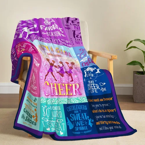 Miniatura 2 de Regalos de animadora para niñas, manta de animadora de franela ultra suave, regalos de porrismo, manta decorativa, ideas de regalo de cumpleaños