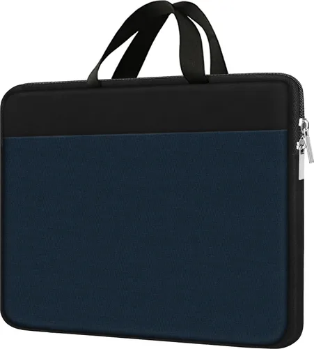 Miniatura 10 de Funda para portátil de 15.6 pulgadas, Bolso de Mano para Laptop de Viaje Duradero, Bolsa Protectora Anti-choque, Maletín de Transporte