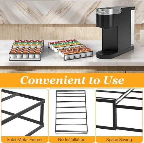 Miniatura 6 de Cajón para cápsulas de café, soporte expandible para tazas K compatible con Keurig K-Cup, organizador de cajones de taza K con capacidad para 30-60