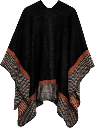 Miniatura 202 de Urban CoCo Poncho de colores para mujer, chal con frente abierto, color en bloques