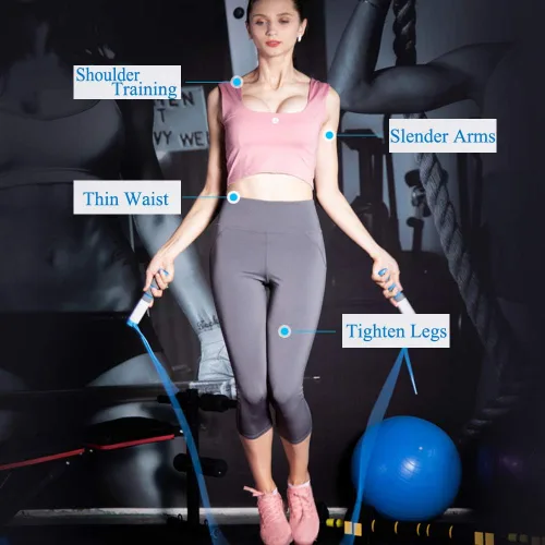 Miniatura 2 de Cuerda de saltar, cuerda de salto de entrenamiento con mango digital con contador de calorías para entrenamiento de fitness, cuerda de salto
