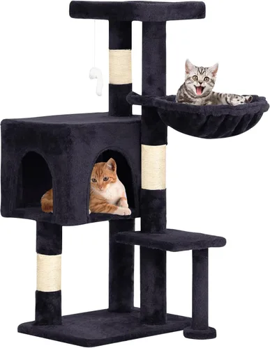 Miniatura 30 de BestPet Torre para Gatos de 54" Beige Resistente, Fácil de Ensamblar, Centro de Actividades Multinivel con Postes Rascadores de Sisal, Condos