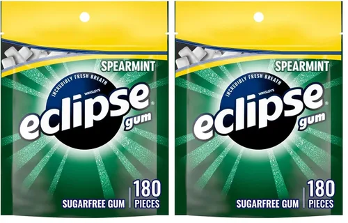 Miniatura 8 de ECLIPSE Chicle de menta verde sin azúcar, paquete a granel de chicle de menta, 8.8 onzas (bolsa de 180 piezas)