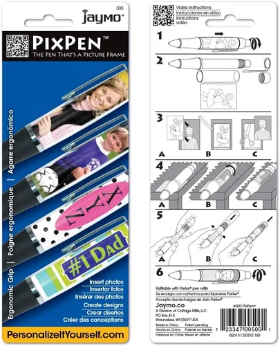 Miniatura 3 de Jaymo PixPen - Bolígrafo de fotos de bricolaje – Crea tu propio bolígrafo personalizado – Inserta fotos de billetera de 2.5 x 1.75 pulgadas o crea e