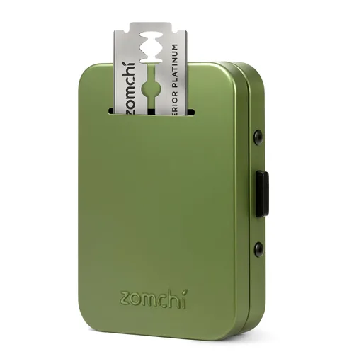 ZOMCHI Banco de cuchillas de afeitar para cuchillas de afeitar de seguridad de doble filo, contenedor de eliminación compacto para almacenamiento y