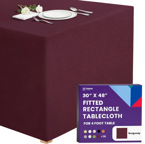 Miniatura 32 de Gee Di Moda - Mantel rectangular a medida en poliéster lavable para mesa de 4 pies, ideal para mesa de bufé, fiestas, cenas, bodas, vacaciones