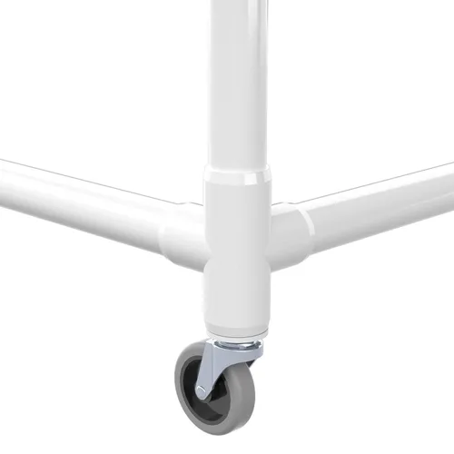 Miniatura 10 de FORMUFIT Adaptador de montaje de PVC con ruedas de 1-1/4 pulgadas, grado de muebles, blanco, fabricado en Estados Unidos, resistente a los rayos UV