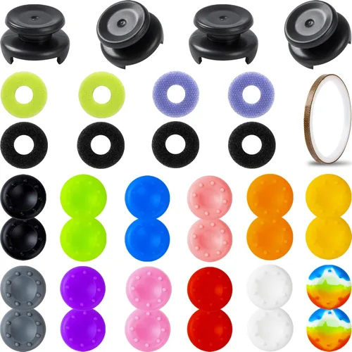 Miniatura 8 de Accesorios de control para PS5 Pulgar Grips Tapas de joystick con extensor de pulgar alto, cubiertas de repuesto para joystick, anillos de precisión