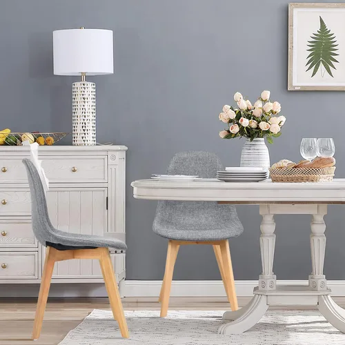 Miniatura 4 de giantex - juego de 4 Sillas de comedor con patas de madera, diseño moderno