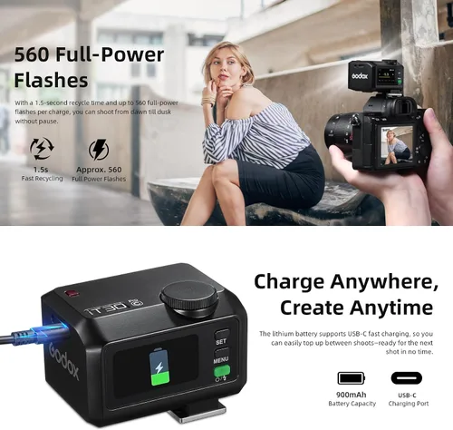 Miniatura 6 de Godox iT30Pro-C Pocket TTL Camera Flash para Canon: 2.4G inalámbrico+pantalla táctil (equivalente a disparador X3 incorporado), batería de iones