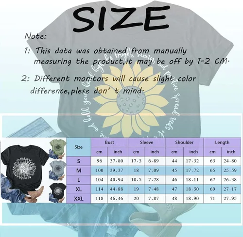 Miniatura 5 de Short Sleeve Tops,Women's T Shirts Short Sleeve Cute Graphic Summer Loose Tees Crewneck Casual Tops Funny Shirts