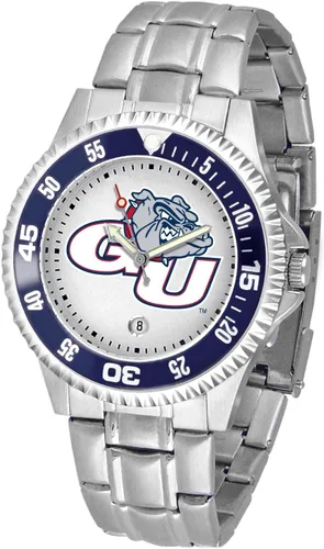 Miniatura 60 de SunTime Reloj de cuarzo de 1.575 in para hombre, correa de acero inoxidable de 0.787 in, esfera Gameday Tulane ola verde
