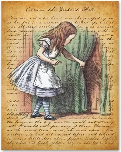 Miniatura 37 de Alicia en el país de las maravillas - Póster de pared sin marco de 11 x 14 pulgadas - Regalos y decoraciones perfectos de Alicia en el país