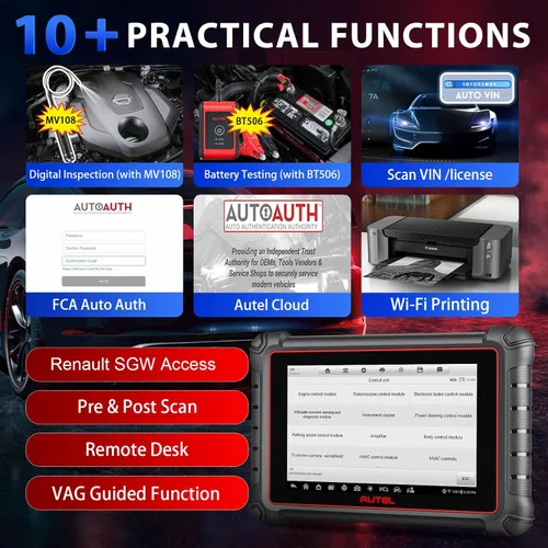 Miniatura 6 de Autel Escáner MaxiPro MP900Z-BT: 2026 ECU Codificación OBD2 Herramienta de escaneo bidireccional con más de 40 servicios, actualizado de MP900