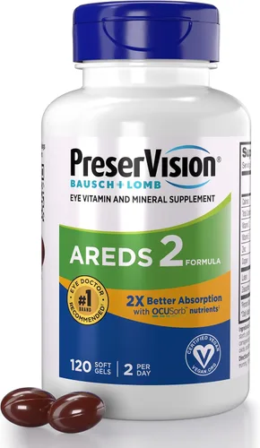 Miniatura 9 de PreserVision AREDS 2 - Suplemento vitamínico y mineral para los ojos, contiene luteína, vitamina C, zeaxantina, zinc y vitamina E, 120 cápsulas