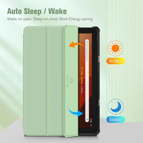 Miniatura 3 de Fintie Funda delgada para tableta Fire HD 10 (13ª generación, versión 2023) – Funda rígida de triple pliegue ligera con función de encendido