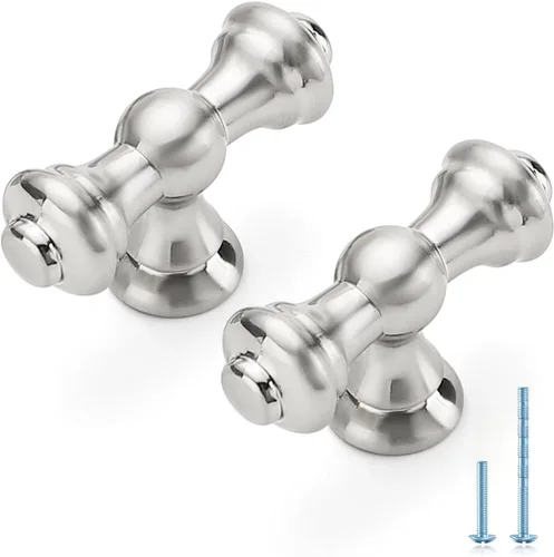 Miniatura 8 de JOY DECOR Paquete de 10 manijas de gabinete de cocina de plata antigua de 3 pulgadas, tiradores de cajón de zinc para armario, tocador y armario