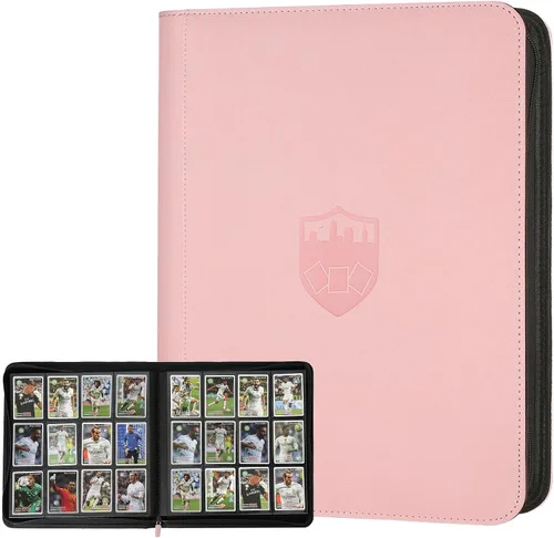 Miniatura 64 de GERMUN Carpeta de tarjetas de poliuretano, 16 bolsillos, carpetas de soporte premium para más de 1000 tarjetas, álbum de bolsillo de doble cara