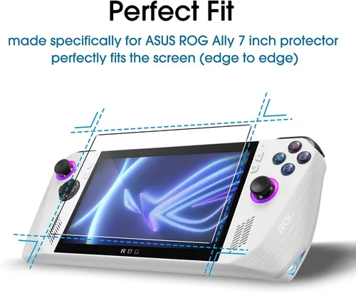 Miniatura 6 de amFilm Protector de pantalla OneTouch para ASUS ROG Ally X 2024 / ROG Ally 2023 7'' Instalación con alineación automática Sin burbujas Vidrio