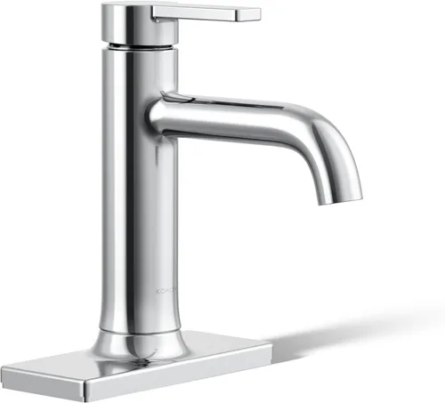 Miniatura 15 de KOHLER K-28126-4K-BN Venza® - Grifo de lavabo de baño con mango único, instalación de 1 orificio con drenaje clicker, 1.0 GPM, níquel cepillado