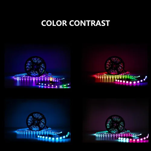Miniatura 2 de WS2812b Kit de tira LED direccionable individualmente de 9.8 pies, 60 píxeles/m, luces LED inteligentes RGB IC tira de píxeles, controlador WS2812b