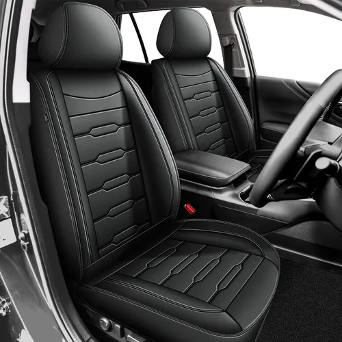 Miniatura 15 de AOMSAZTO 2 fundas de asiento delantero de automóvil, ajuste personalizado para Honda Accord 2003-2017, protector de asiento de coche de piel