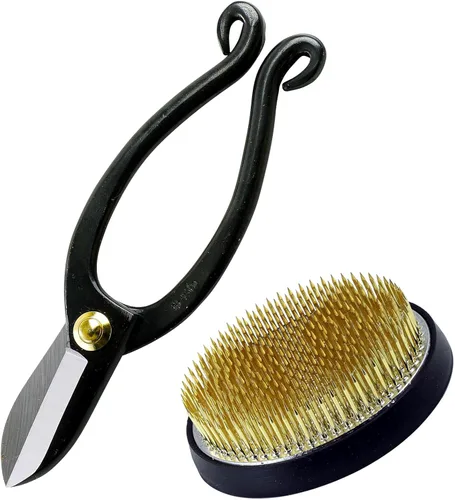 Wazakura Kit de herramientas Ikebana fabricado en Japón, tijeras Ikenobo + soporte de flores Kenzan de latón, juego de arreglos florales japoneses,