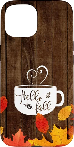 Miniatura 6 de Hello Fall - Taza de café para iPhone 16, diseño de hojas de otoño