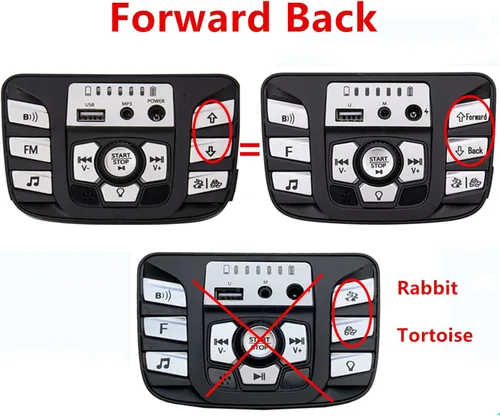 Miniatura 4 de 12V Coche eléctrico para niños Multifuncional PCB Blanco y Negro Panel Central, Placa de Circuito Impreso Control Entretenimiento Sistema Operativo