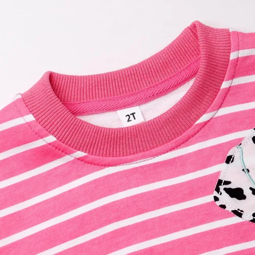 Miniatura 26 de Sudaderas para niñas pequeñas, cuello redondo, sin botones, de manga larga, para invierno, casual, ropa 2T-7T, Dinosaurio